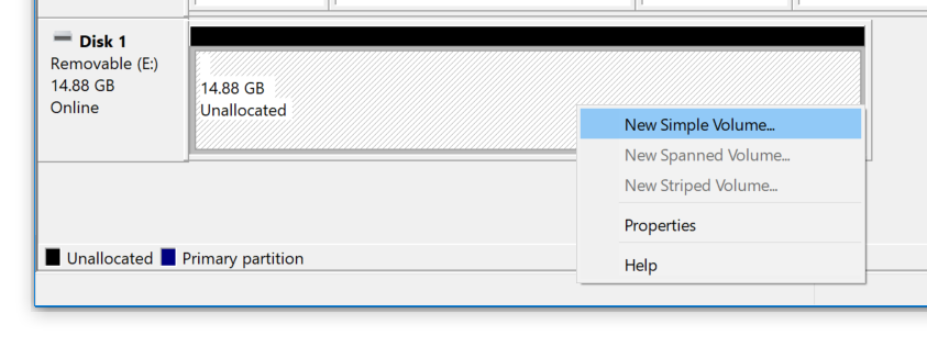 How To Format An Sd Card After Using It On A Raspberry Pi Windows Disk Management Radish Logic 8641