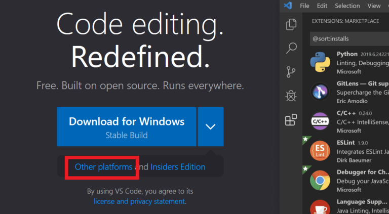 Visual Studio Code instaling